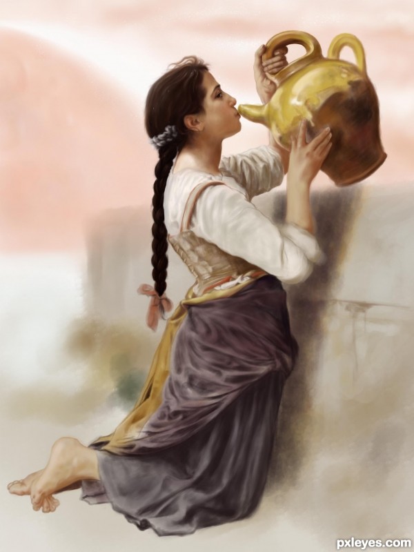Creation of Fantasy version of "La soif": Step 12